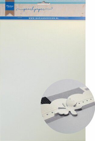Marianne Design Decoratie Soft Pearl papier 6vl - White CA3166 A4