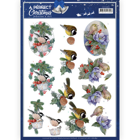 3D Cutting Sheet - Jeanine&#039;s Art - A Perfect Christmas - Christmas Birds
