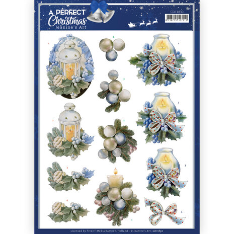 3D Cutting Sheet - Jeanine&#039;s Art - A Perfect Christmas - Christmas Candles