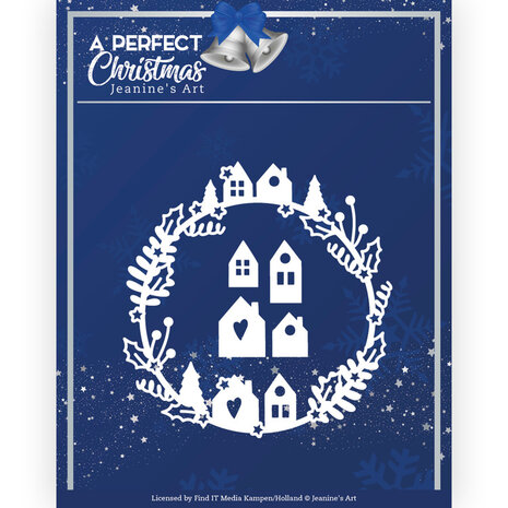 Dies - Jeanine&#039;s Art - A Perfect Christmas - Christmas Houses Wreath