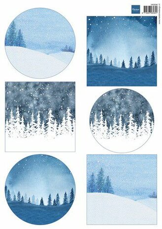 Marianne Design Decoupage Winterlandschappen VK9596 A4