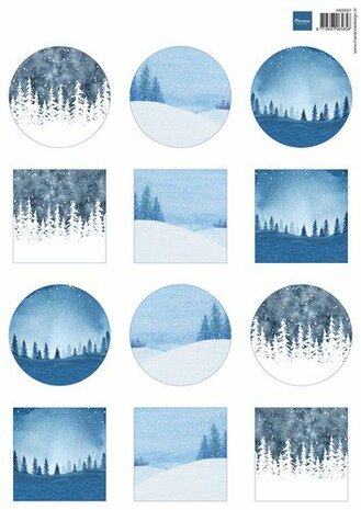 Marianne Design Decoupage Winterlandschappen mini&lsquo;s VK9597 A4