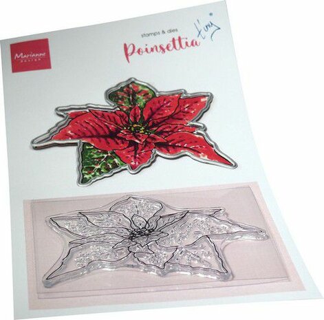 Marianne Design Clear Stamp &amp; Dies set Tiny&lsquo;s Flowers - Kerstroos TC0902 
