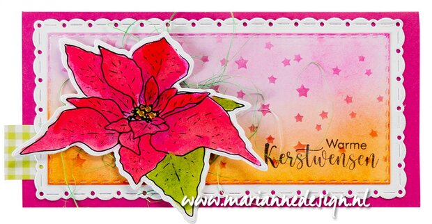 Marianne Design Clear Stamp &amp; Dies set Tiny&lsquo;s Flowers - Kerstroos TC0902 