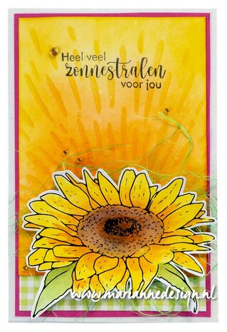 Marianne Design Clear Stamp &amp; Dies set Tiny&lsquo;s Flowers - Zonnebloem TC0903 