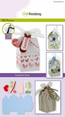 CraftEmotions Die - Sweets box Card A5 box 4,3x4,3x8,5cm