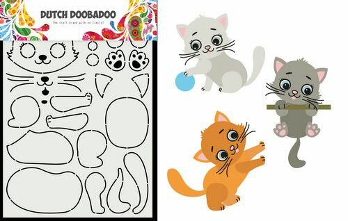 Dutch Doobadoo Card art Build up Kitten 470.784.142 A5