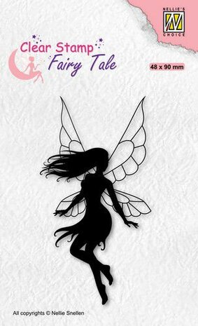 Nellie&lsquo;s Choice Clearstamp silhouette Fairy Tale Nr 33 FTCS033 48x90mm