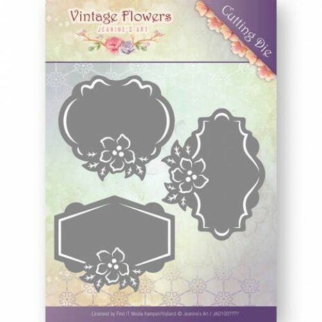 Dies - Jeanine&#039;s Art - Vintage Flowers - Floral Labels