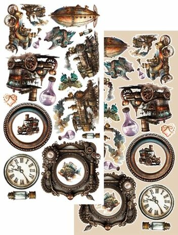 Art Alchemy Extras to Cut Set Steampunk Dream, 30,5x15 cm