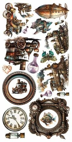 Art Alchemy Extras to Cut Set Steampunk Dream, 30,5x15 cm