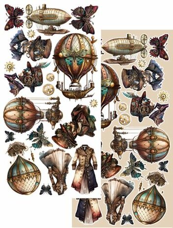 Art Alchemy Extras to Cut Set Steampunk Dream, 30,5x15 cm