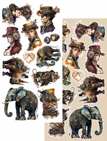 Art Alchemy Extras to Cut Set Steampunk Dream, 30,5x15 cm