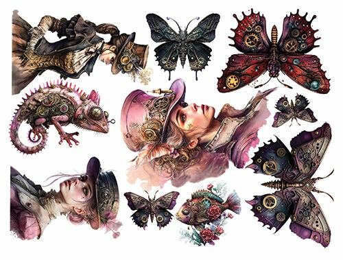 Art Alchemy Paper Collection Set 20,3x20,3 cm Steampunk Dream