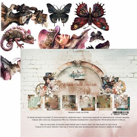 Art Alchemy Paper Collection Set 20,3x20,3 cm Steampunk Dream