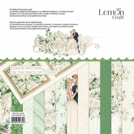 LemonCraft Paper Pad Greenery 20,3x20,3cm