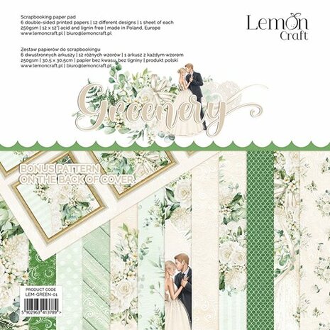 LemonCraft Paper Pad Greenery 30,5x30,5cm