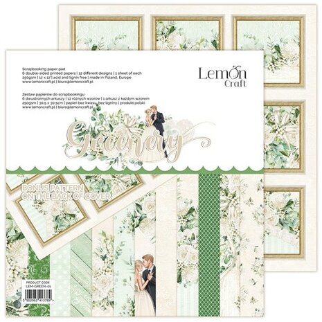 LemonCraft Paper Pad Greenery 30,5x30,5cm