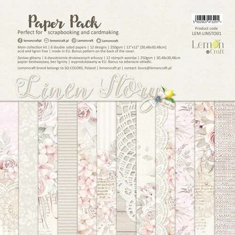 LemonCraft Paper Pad Linien Story 30,5x30,5cm