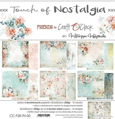 Craft O&#039;Clock Paper Collection Set 30,5x30,5 cmTouch Of Nostalgia