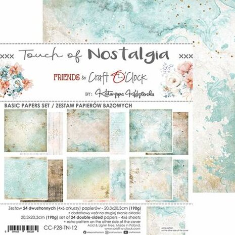 Craft O'Clock Basic Paper Set 20,3x20,3cm Touch Of Nostalgia