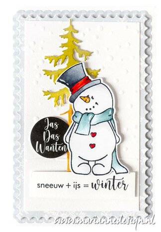 Marianne Design Clear Stamps &amp; dies Sneeuwpop CS1139 stamp 4567mm, die 4668mm