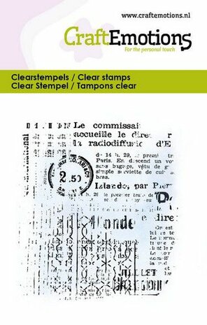 CraftEmotions Clearstamps 6x7cm - Achtergrond tekst design