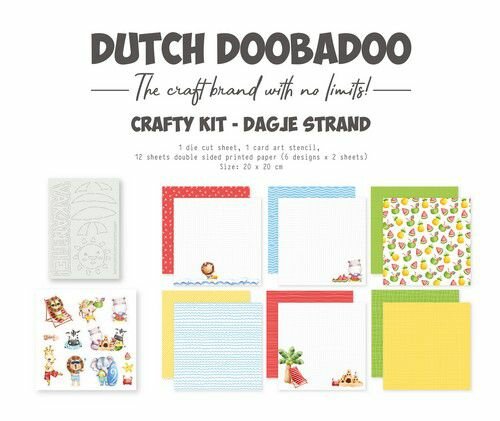Dutch Doobadoo Crafty Kit Dagje strand 20x20cm 473.005.047