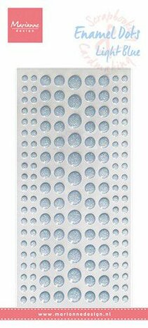 Marianne Design Decoration Enamel dots - Glitter Lichtblauw PL4526 21x9,5cm