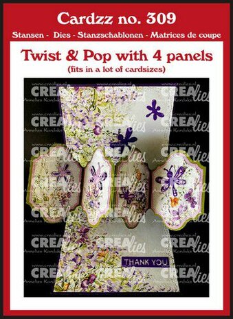 Crealies Cardzz Twist &amp; pop up - Panelen A CLCZ309 65x260mm