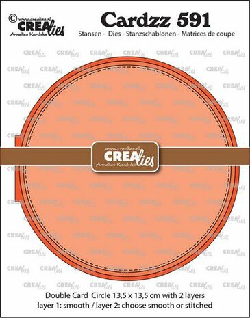 Crealies Cardzz Dubbele ronde kaart CLCZ591 max.13,5x13,5cm