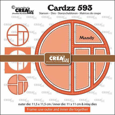 Crealies Cardzz Frame &amp; inlay Mandy CLCZ593 11,5x11,5cm