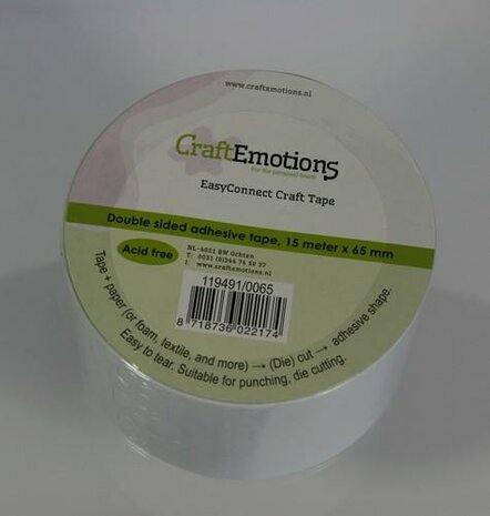 CraftEmotions EasyConnect (dubbelzijdig klevend) Craft tape 15m x 65mm