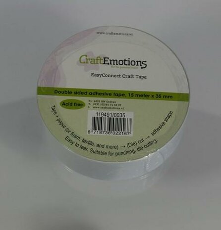 CraftEmotions EasyConnect (dubbelzijdig klevend) Craft tape 15m x 35mm