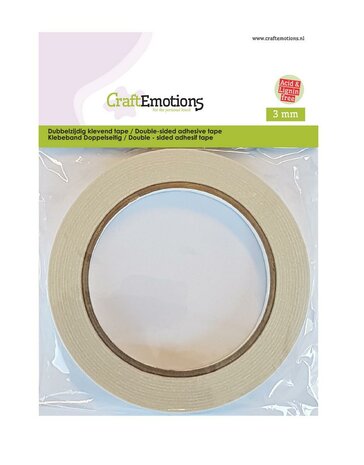 CraftEmotions dubbelzijdig klevend tape 3 mm 20 MT