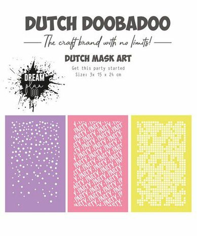 Dutch Doobadoo Get this party started stencils 3st. 470.784.256