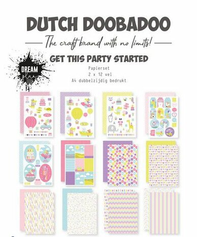 Dutch Doobadoo Papierset Get this party started 473.005.049