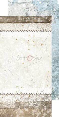 Craft O&#039;Clock Basic Paper Set 15,75x30,5cm Winter Morning, 190 gsm (18 sheets, 12 designs, 3x6 double-sided sheets, bonu