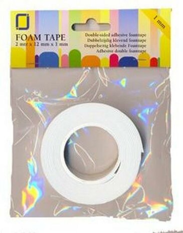 JeJe foam tape 0,5 mm dubbelzijdig 2 MT