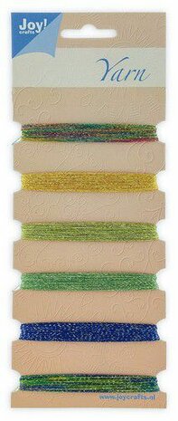 Joy! crafts Borduurgarenset - groen - blauw - goud 6300/0107- Metal effects 6x25mtr - 37 - 42