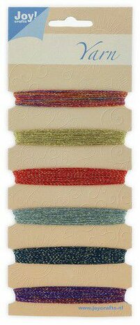 Joy! crafts Borduurgarenset - rood - blauw - goud - paars 6300/0105- Metal effects 6x25mtr - 25 - 30