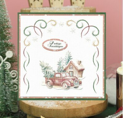 3D Push-Out - Yvonne Creations - World of Christmas - Christmas Cars