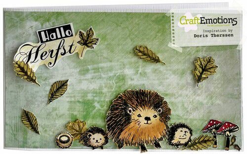 CraftEmotions clearstamps 6x7cm - Egel familie