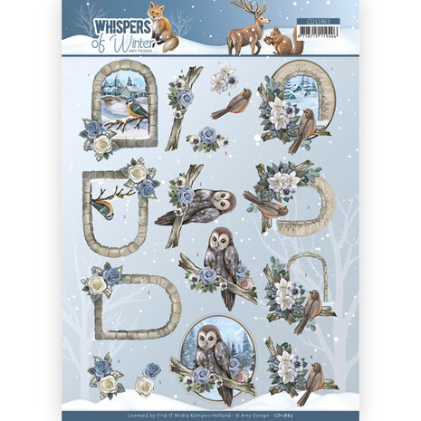 3D Cutting Sheet - Amy Design - Whispers of Winter - Winter Birds