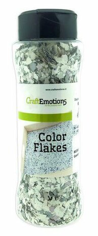 CraftEmotions Color Flakes - Graniet Wit Grijs Paint flakes 90gr