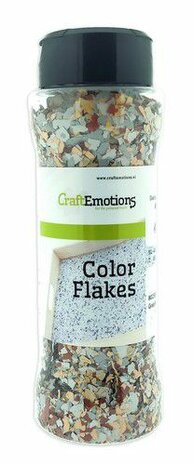 CraftEmotions Color Flakes - Graniet Grijs Terra Paint flakes 90gr