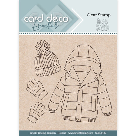 Card Deco Essentials Clear Stamps - Snow Clothes