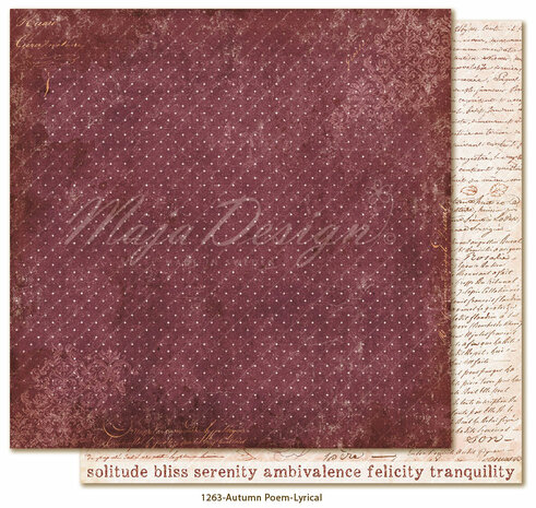 Maja Design Autumn Poem - Paperpack 15,2 x 15,2 cm