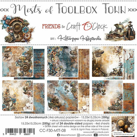 Craft O Clock Paper Pack 15x15 cm Mists of Toolbox Town