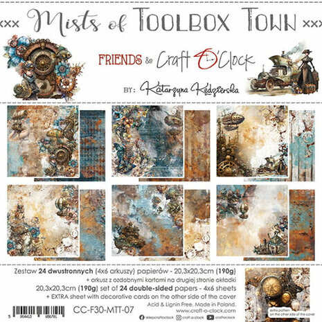Craft O Clock Paper Pack 20x20 cm Mists of Toolbox Town